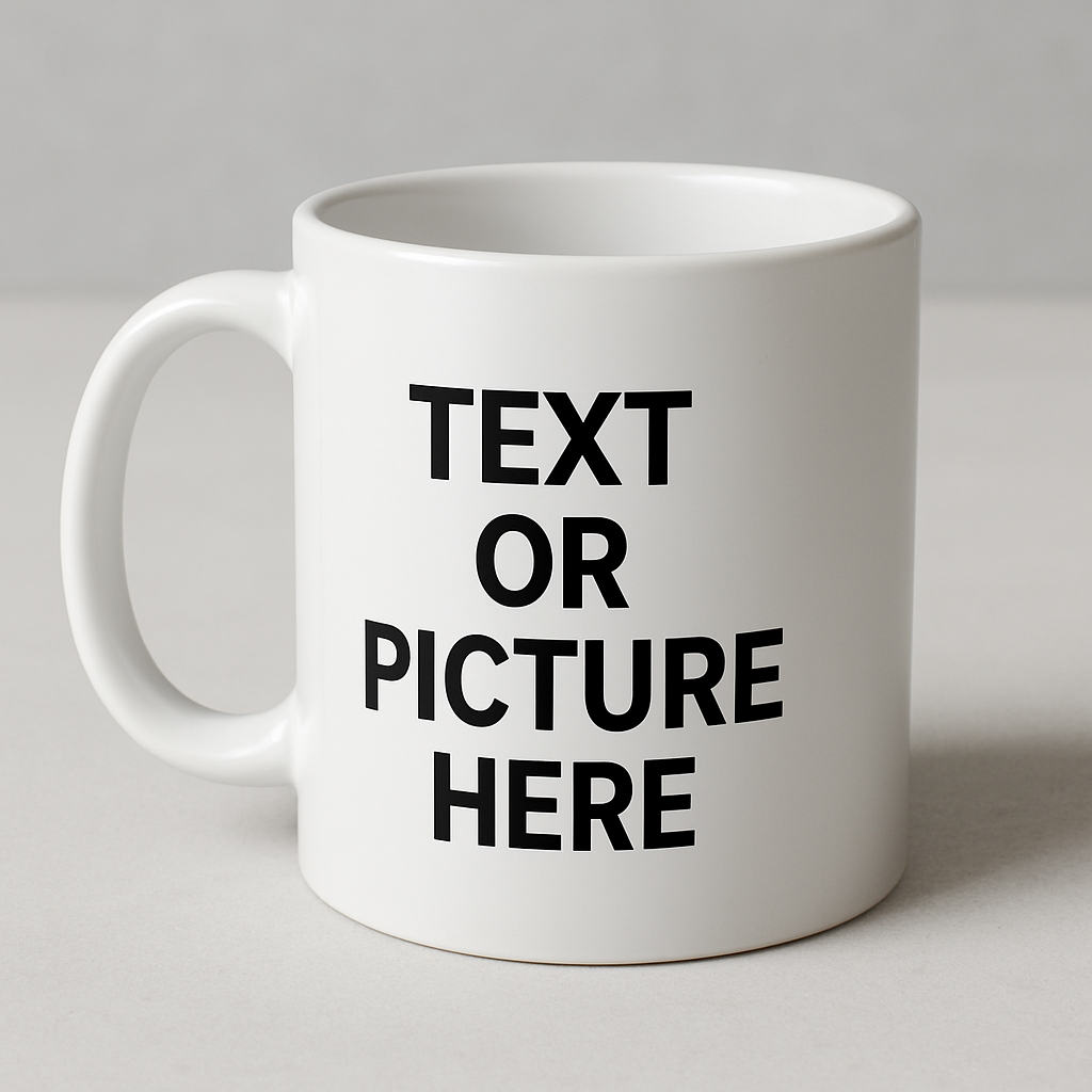 Ceramic Mug Text or Picture